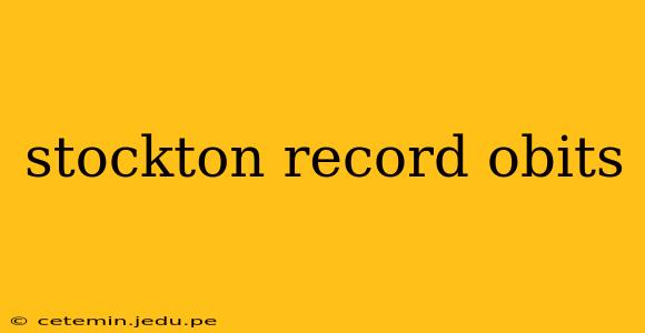 stockton record obits
