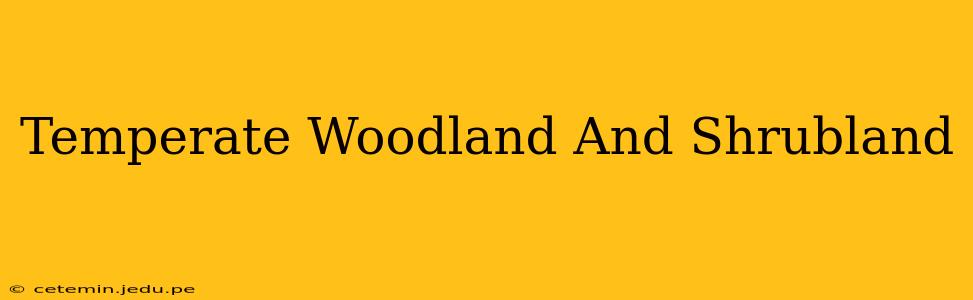 Temperate Woodland And Shrubland