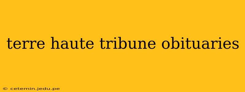terre haute tribune obituaries