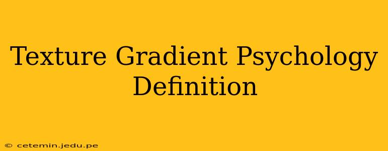 Texture Gradient Psychology Definition