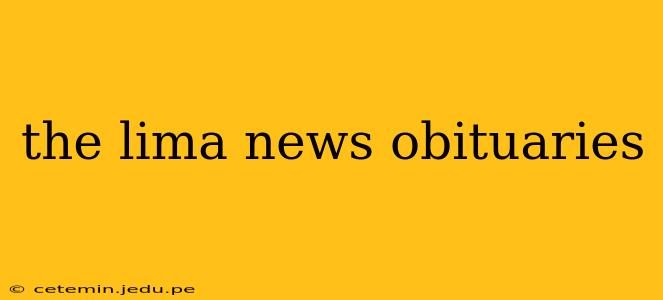 the lima news obituaries