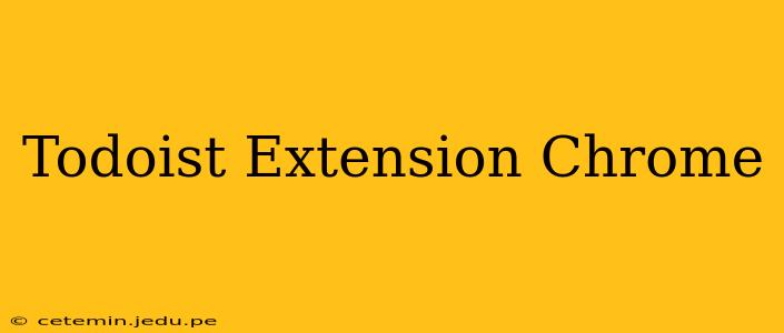 Todoist Extension Chrome