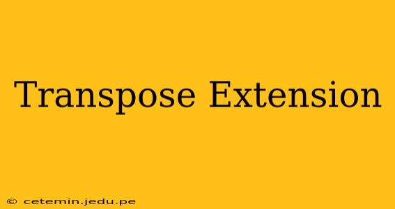 Transpose Extension