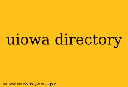 uiowa directory