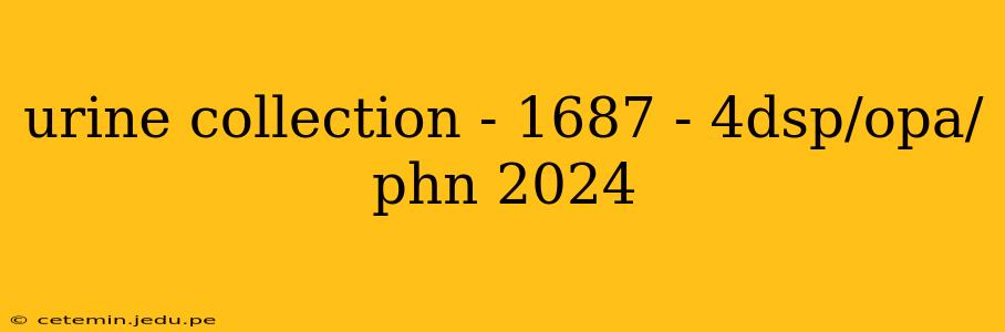 urine collection - 1687 - 4dsp/opa/phn 2024