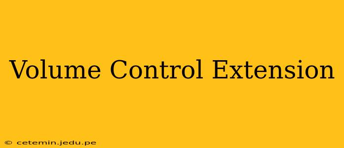 Volume Control Extension