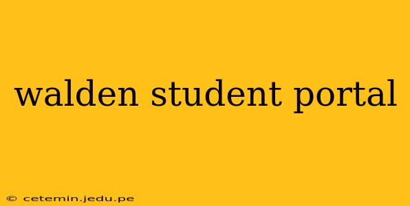 walden student portal