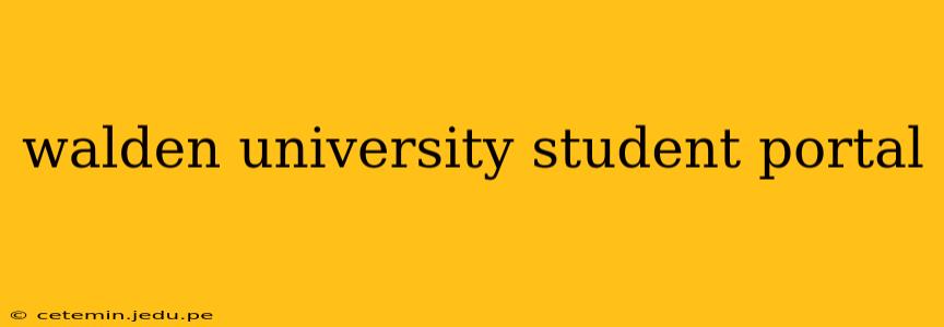 walden university student portal