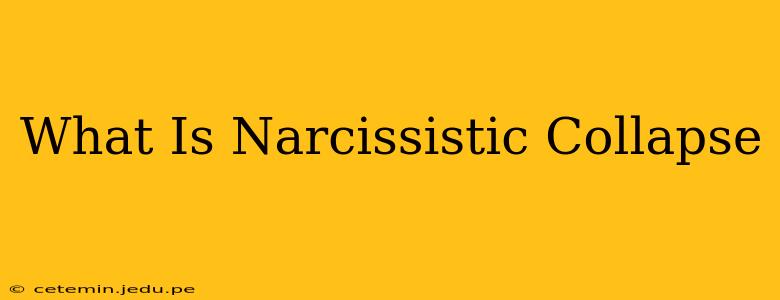 What Is Narcissistic Collapse