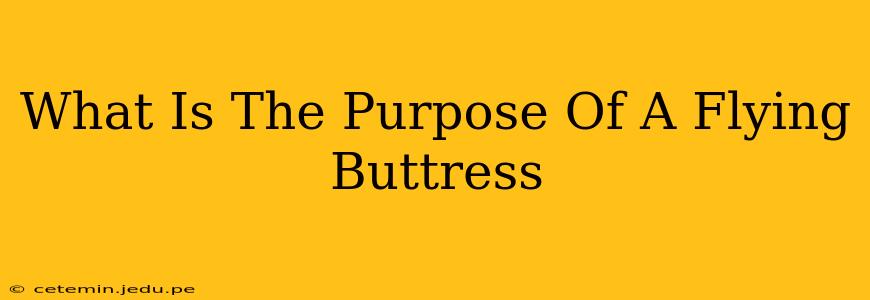 What Is The Purpose Of A Flying Buttress