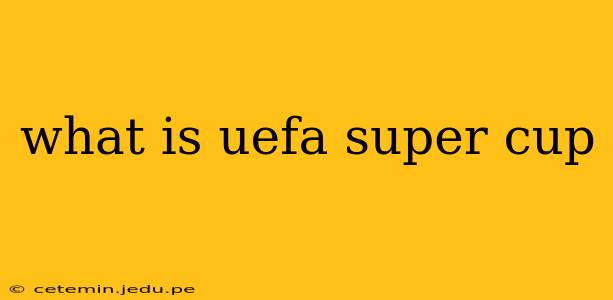 what is uefa super cup