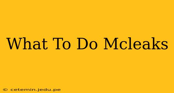 What To Do Mcleaks