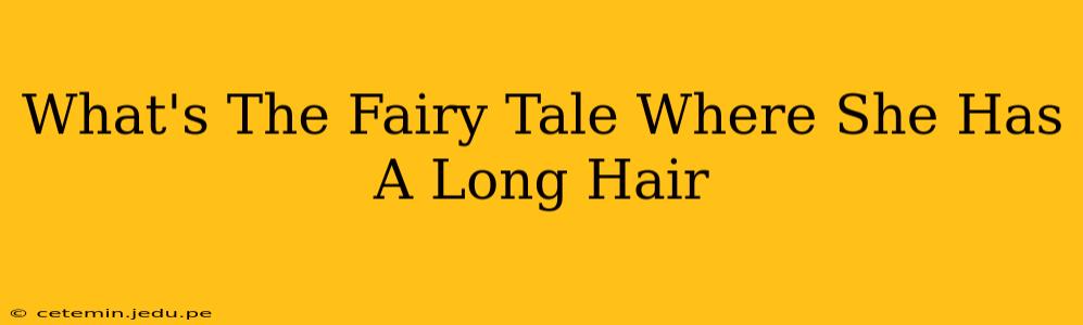 What's The Fairy Tale Where She Has A Long Hair