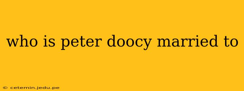 who is peter doocy married to