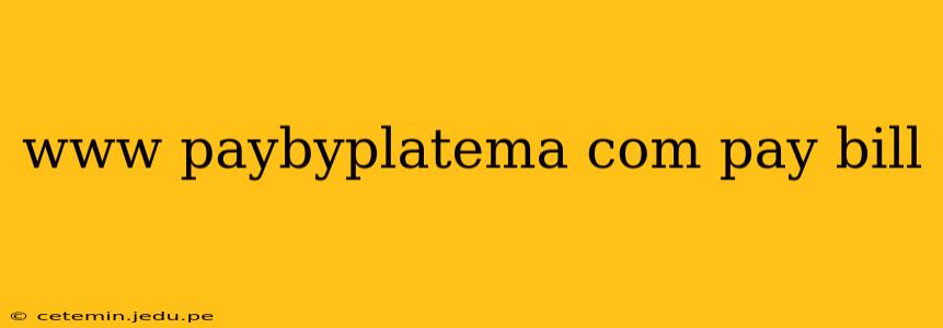 www paybyplatema com pay bill