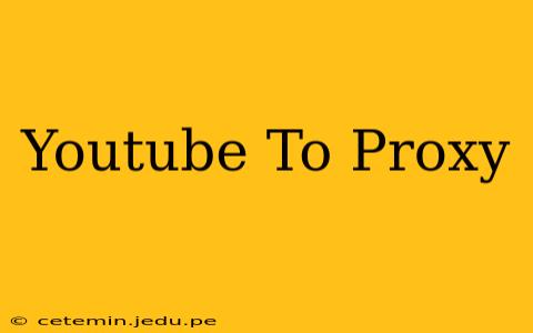 Youtube To Proxy