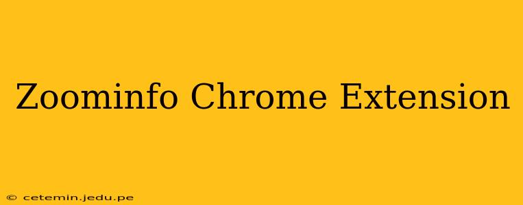 Zoominfo Chrome Extension